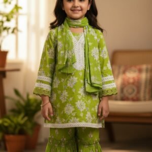 Sharara Suit Set (Green)