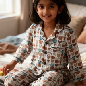 Cotton Night suit (white)