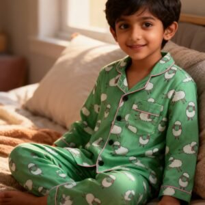 Cotton Night suit (green)